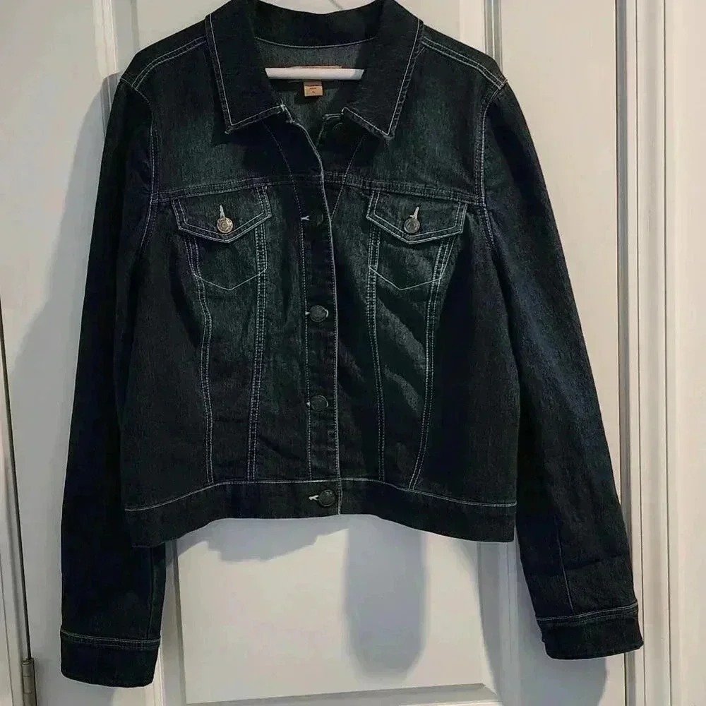 Nine West Vintage America Collection Denim Jean Jacket Womens L